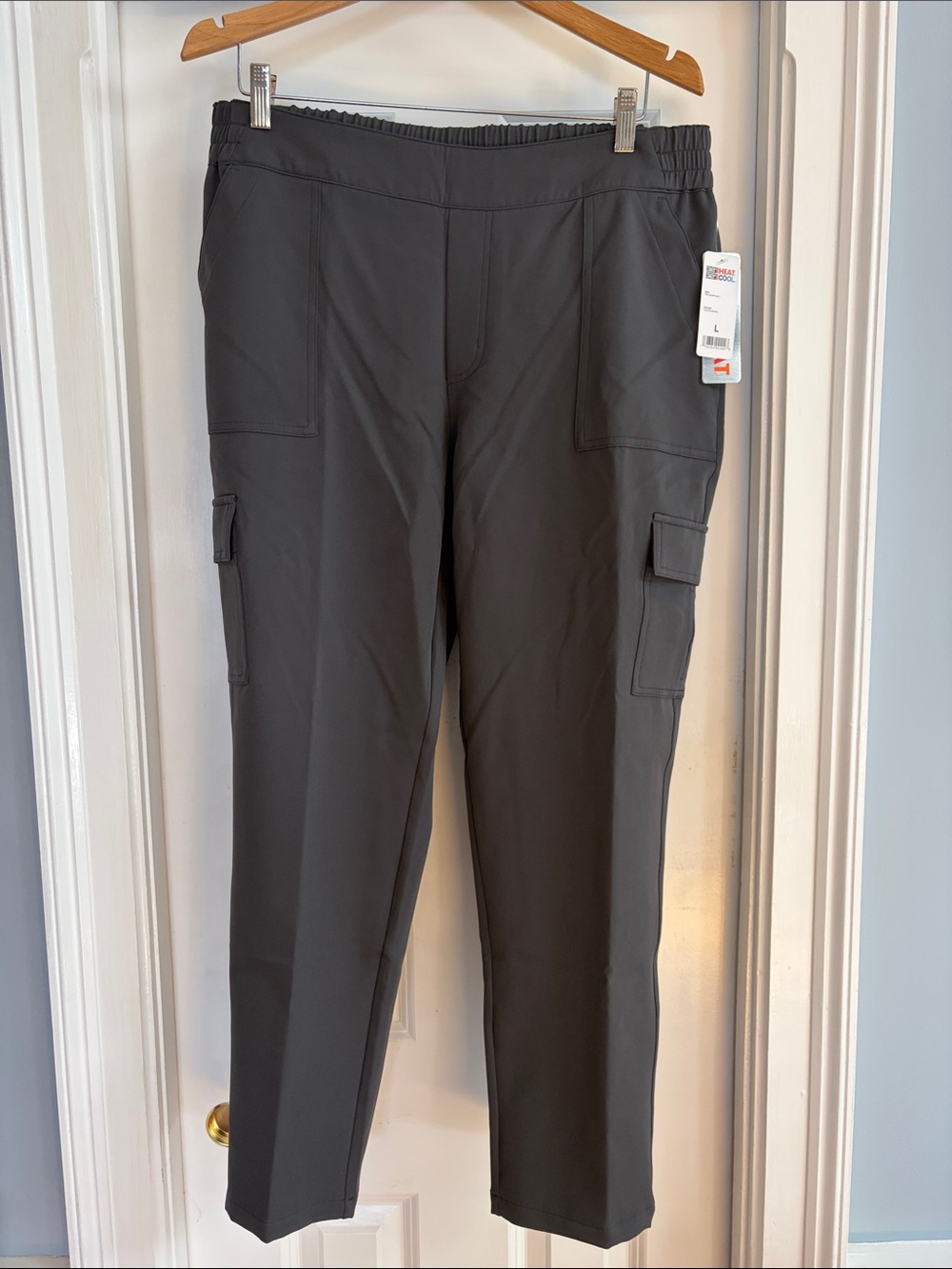 32 Degrees Women's Charcoal Straight-Leg Cargo Pants